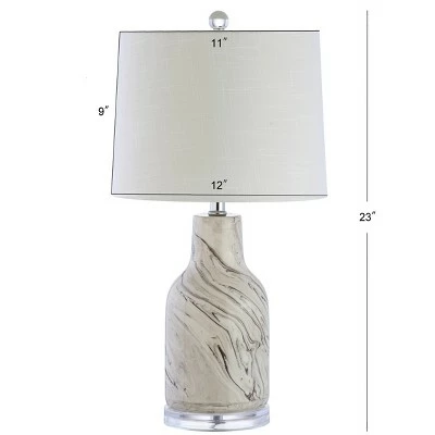 JONATHAN Y 23" Ceramic Webb Table Lamp (Includes LED Light Bulb) Gray - JONATHAN Y 3 JONATHAN Y 23" Ceramic Webb Table Lamp (Includes LED Light Bulb) Gray - JONATHAN Y - Image 3