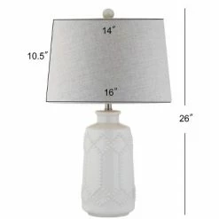 JONATHAN Y 26" Ceramic Alice Table Lamp (Includes LED Light Bulb) White - JONATHAN Y -Desk Lamps sales shop unnamed file 3821
