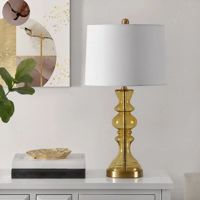 Jaiden Table Lamp (Includes LED Light Bulb) Amber - Safavieh 2 Jaiden Table Lamp (Includes LED Light Bulb) Amber - Safavieh - Image 2