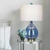 24" Table Lamp Blue (Includes LED Light Bulb) - Cresswell Lighting