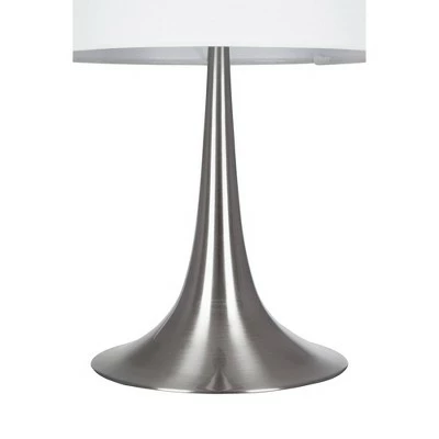 19" Modern Table Lamp Brushed Nickel (Includes LED Light Bulb) - Cresswell Lighting 2 19" Modern Table Lamp Brushed Nickel (Includes LED Light Bulb) - Cresswell Lighting - Image 2