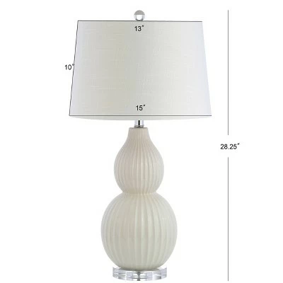 JONATHAN Y 28.25" Ceramic Thatcher Table Lamp (Includes Energy Efficient Light Bulb) - JONATHAN Y Gray 3 JONATHAN Y 28.25" Ceramic Thatcher Table Lamp (Includes Energy Efficient Light Bulb) - JONATHAN Y Gray - Image 3