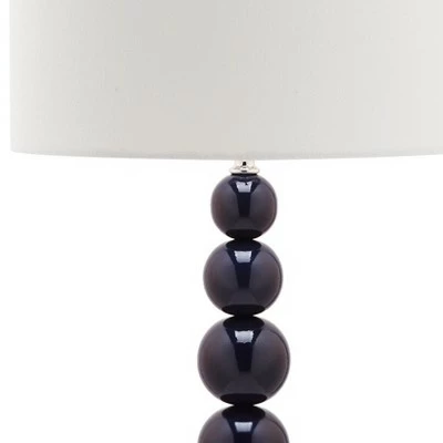 Jenna Stacked Ball Table Lamp Set - Safavieh Navy/white 3 Jenna Stacked Ball Table Lamp Set - Safavieh Navy/white - Image 3