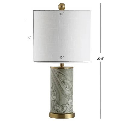 JONATHAN Y 20.5" Ceramic Swirl Table Lamp (Includes LED Light Bulb) Green - JONATHAN Y 3 JONATHAN Y 20.5" Ceramic Swirl Table Lamp (Includes LED Light Bulb) Green - JONATHAN Y - Image 3
