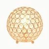 8" Elipse Crystal Ball Sequin Table Lamp Rose Gold - Elegant Designs