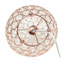 8" Elipse Crystal Ball Sequin Table Lamp Rose Gold - Elegant Designs 13 8" Elipse Crystal Ball Sequin Table Lamp Rose Gold - Elegant Designs -Desk Lamps sales shop unnamed file 3864