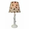 22" Polyresin Table Lamp with Butterflies Hardback Shade - Creative Motion Industries Cream