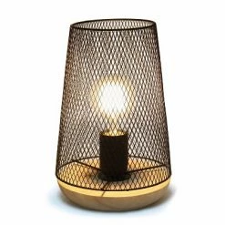 Wired Mesh Uplight Table Lamp Black - Simple Designs