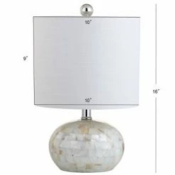 JONATHAN Y 16" Wilson Seashell Table Lamp White (Includes LED Light Bulb) - JONATHAN Y -Desk Lamps sales shop unnamed file 3880