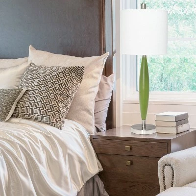 Stylus Table Lamp with Fabric Shade Green - Lalia Home 3 Stylus Table Lamp with Fabric Shade Green - Lalia Home - Image 3