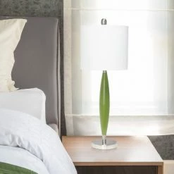 Stylus Table Lamp with Fabric Shade Green - Lalia Home 8 Stylus Table Lamp with Fabric Shade Green - Lalia Home -Desk Lamps sales shop unnamed file 3894