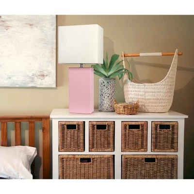 21" Monaco Avenue Modern Leather Table Lamp Pink - Elegant Designs 2 21" Monaco Avenue Modern Leather Table Lamp Pink - Elegant Designs - Image 2