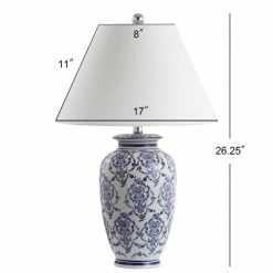 JONATHAN Y 26.25" Ceramic Juliana Chinoiserie Table Lamp (Includes LED Light Bulb) Blue - JONATHAN Y 5 JONATHAN Y 26.25" Ceramic Juliana Chinoiserie Table Lamp (Includes LED Light Bulb) Blue - JONATHAN Y -Desk Lamps sales shop unnamed file 3930