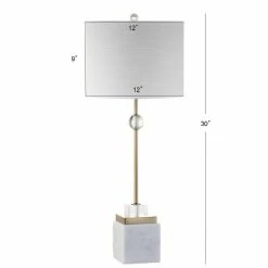 JONATHAN Y 30" (Set of 2) Dawson Marble/Crystal Table Lamp (Includes LED Light Bulb) White - JONATHAN Y -Desk Lamps sales shop unnamed file 3952