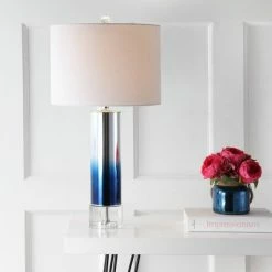JONATHAN Y Glass/Crystal Edward Table Lamp (Includes Energy Efficient Light Bulb) - JONATHAN Y Pink