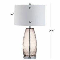 JONATHAN Y 26.5" Glass/Metal Juliette Table Lamp (Includes Energy Efficient Light Bulb) - JONATHAN Y Blue -Desk Lamps sales shop unnamed file 3966
