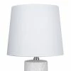 15.5" Farmhouse Ceramic Table Lamp White (Includes LED Light Bulb) - Cresswell Lighting