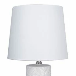 15.5" Farmhouse Ceramic Table Lamp White (Includes LED Light Bulb) - Cresswell Lighting