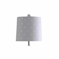 Romy Crystal Steel Table Lamp with Acrylic and Metal Fabric Shade Clear - StyleCraft
