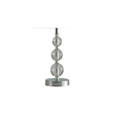 Romy Crystal Steel Table Lamp with Acrylic and Metal Fabric Shade Clear - StyleCraft 2 Romy Crystal Steel Table Lamp with Acrylic and Metal Fabric Shade Clear - StyleCraft - Image 2
