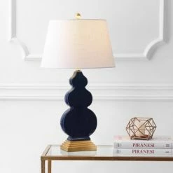 JONATHAN Y 29" Ceramic/Resin Carter Table Lamp (Includes Energy Efficient Light Bulb) - JONATHAN Y Blue