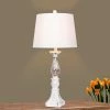 Distressed, Filigree Candlestick Mercury Glass Table Lamp Antique White - Fangio Lighting