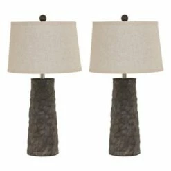 Set of 2 Sinda Table Lamps Gray - Signature Design by Ashley