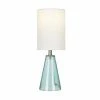 14" Glass Accent Table Lamp Teal - Cresswell Lighting
