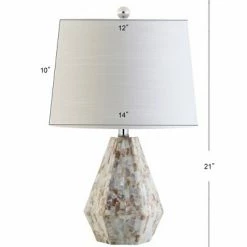 JONATHAN Y 21" (Set of 2) Isabella Seashell Table Lamp (Includes LED Light Bulb) Natural - JONATHAN Y -Desk Lamps sales shop unnamed file 4043