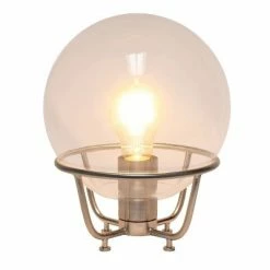 Old World Globe Glass Table Lamp Black - Lalia Home