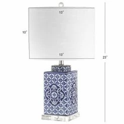 JONATHAN Y 23" Choi Chinoiserie Table Lamp (Includes LED Light Bulb) Blue - JONATHAN Y -Desk Lamps sales shop unnamed file 4078
