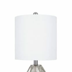 22" Glam Table Lamp Silver (Includes LED Light Bulb) - Cresswell Lighting