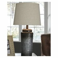 Norbert Metal Set Of 2 Table Lamp Gray - Signature Design by Ashley