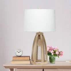 Wood Arch Farmhouse Table Lamp with Fabric Shade Natural - Lalia Home 8 Wood Arch Farmhouse Table Lamp with Fabric Shade Natural - Lalia Home -Desk Lamps sales shop unnamed file 4099