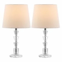 (Set of 2) 16" Harlow Tiered Crystal Lamp Clear (Includes CFL Light Bulb) - Safavieh 6 (Set of 2) 16" Harlow Tiered Crystal Lamp Clear (Includes CFL Light Bulb) - Safavieh -Desk Lamps sales shop unnamed file 4105
