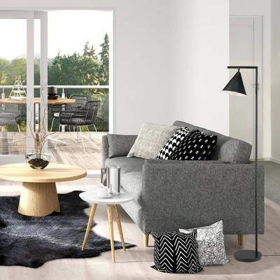 65" Tristan Dimmable Floor Lamp with Task Shade - Globe Electric Black 2 65" Tristan Dimmable Floor Lamp with Task Shade - Globe Electric Black - Image 2