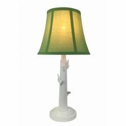 22" Polyresin Table Lamp with Butterfly Shade - Creative Motion Industries Green