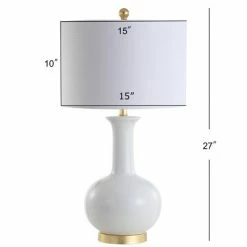 JONATHAN Y 27" Ceramic/Metal Brussels Table Lamp (Includes Energy Efficient Light Bulb) - JONATHAN Y Gray -Desk Lamps sales shop unnamed file 4148