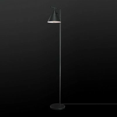 65" Tristan Dimmable Floor Lamp with Task Shade - Globe Electric Black 4 65" Tristan Dimmable Floor Lamp with Task Shade - Globe Electric Black - Image 4