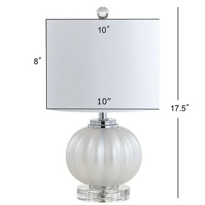 JONATHAN Y 17.5" Glass/Crystal Pearl Table Lamp (Includes Energy Efficient Light Bulb) - JONATHAN Y Chrome 3 JONATHAN Y 17.5" Glass/Crystal Pearl Table Lamp (Includes Energy Efficient Light Bulb) - JONATHAN Y Chrome - Image 3