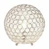 10" Elipse Crystal Ball Sequin Table Lamp Chrome - Elegant Designs