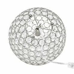 10" Elipse Crystal Ball Sequin Table Lamp Chrome - Elegant Designs 14 10" Elipse Crystal Ball Sequin Table Lamp Chrome - Elegant Designs -Desk Lamps sales shop unnamed file 4195
