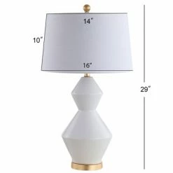 JONATHAN Y 29" Ceramic Alba Geometric Table Lamp (Includes Energy Efficient Light Bulb) - JONATHAN Y Gray -Desk Lamps sales shop unnamed file 4205