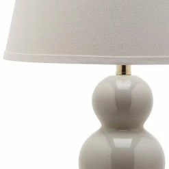 Set of 2 Pamela Triple Gourd Lamp (Includes LED Light Bulb) Light Gray - Safavieh -Desk Lamps sales shop unnamed file 4227