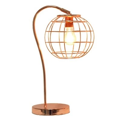 Metal Arched Cage Table Lamp Rose Gold - Lalia Home 1 Metal Arched Cage Table Lamp Rose Gold - Lalia Home