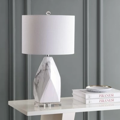 JONATHAN Y 25.5" Marble/Crystal/Ceramic Oslo Table Lamp (Includes LED Light Bulb) White - JONATHAN Y 2 JONATHAN Y 25.5" Marble/Crystal/Ceramic Oslo Table Lamp (Includes LED Light Bulb) White - JONATHAN Y - Image 2