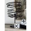 Olivia & May 12" x 21" Industrial Style Round Metal Accent Lamp with Coiled Wire Iron Shade Black - Olivia & May