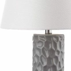 (Set of 2) 23.5" Dixon Table Lamp Gray (Includes CFL Light Bulb) - Safavieh -Desk Lamps sales shop unnamed file 4330