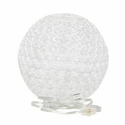 10" Elipse Crystal Ball Sequin Table Lamp White - Elegant Designs -Desk Lamps sales shop unnamed file 4337