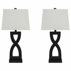 Set of 2 Amasai Table Lamps Black - Signature Design by Ashley